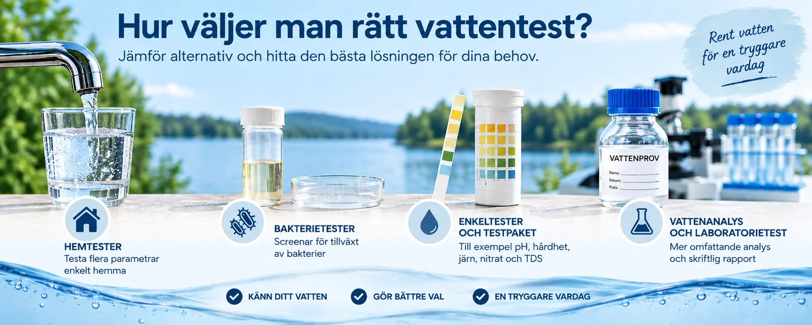 Hur väljer man rätt vattentest?